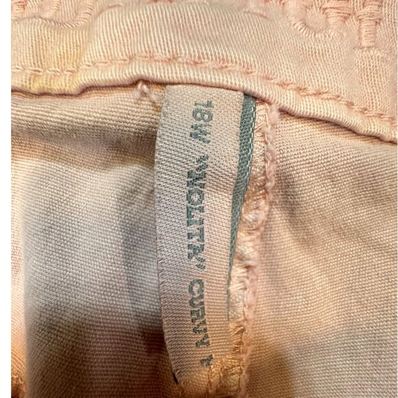 Hydraulic Womens Nolita Slim Straight Crop Jeans 18W Cotton/Spandex Pink - Picture 3 of 12